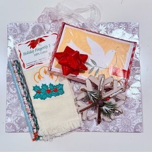 Holiday Gift Set Bundle with Red & White Accents